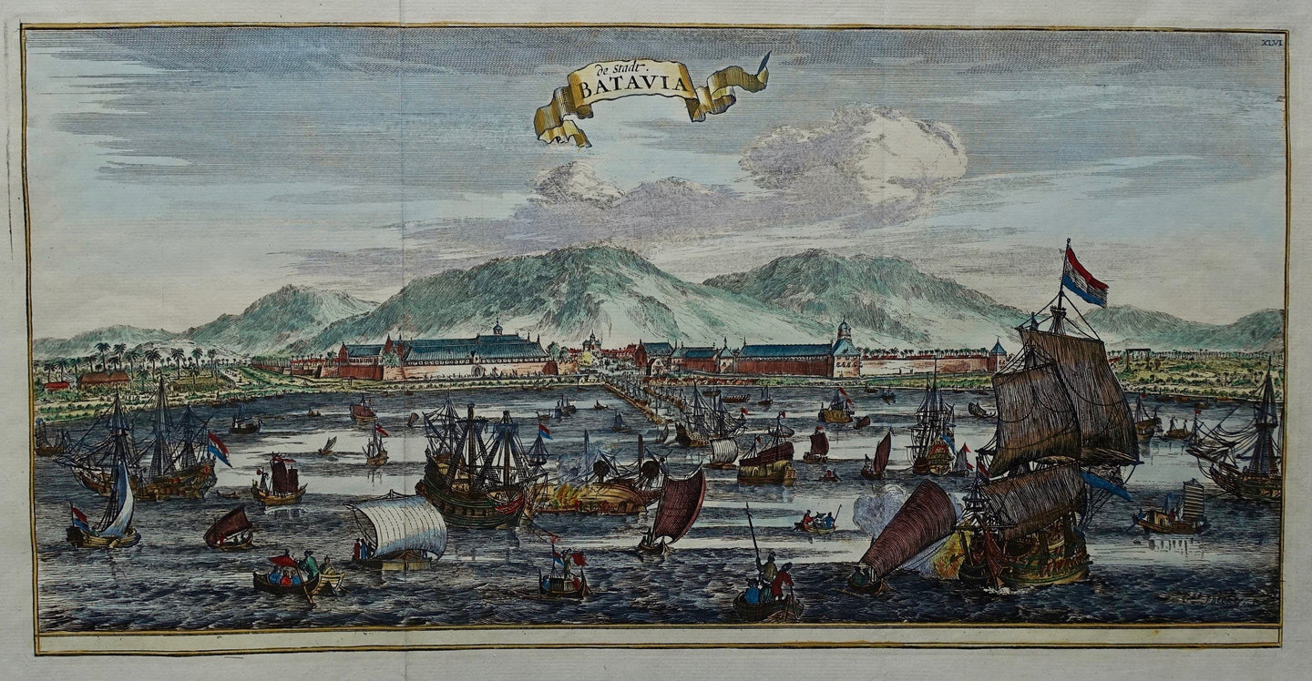 Indonesië  Batavia (Jakarta) Aanzicht - W Schouten / A van Damme - 1708