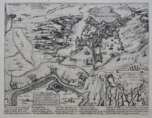 Bergen op Zoom en omgeving tijdens beleg 1622 - Abraham Hogenberg / Caspar Ens - 1627