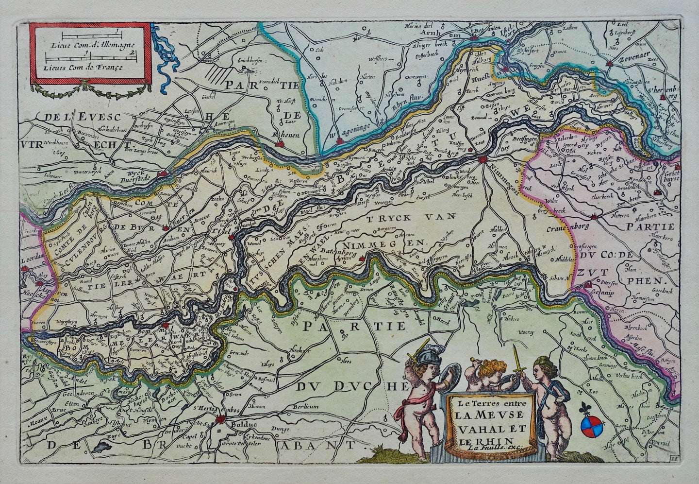 Gelderland Betuwe en Rijk van Nijmegen Rivierengebied - D de la Feuille -1706