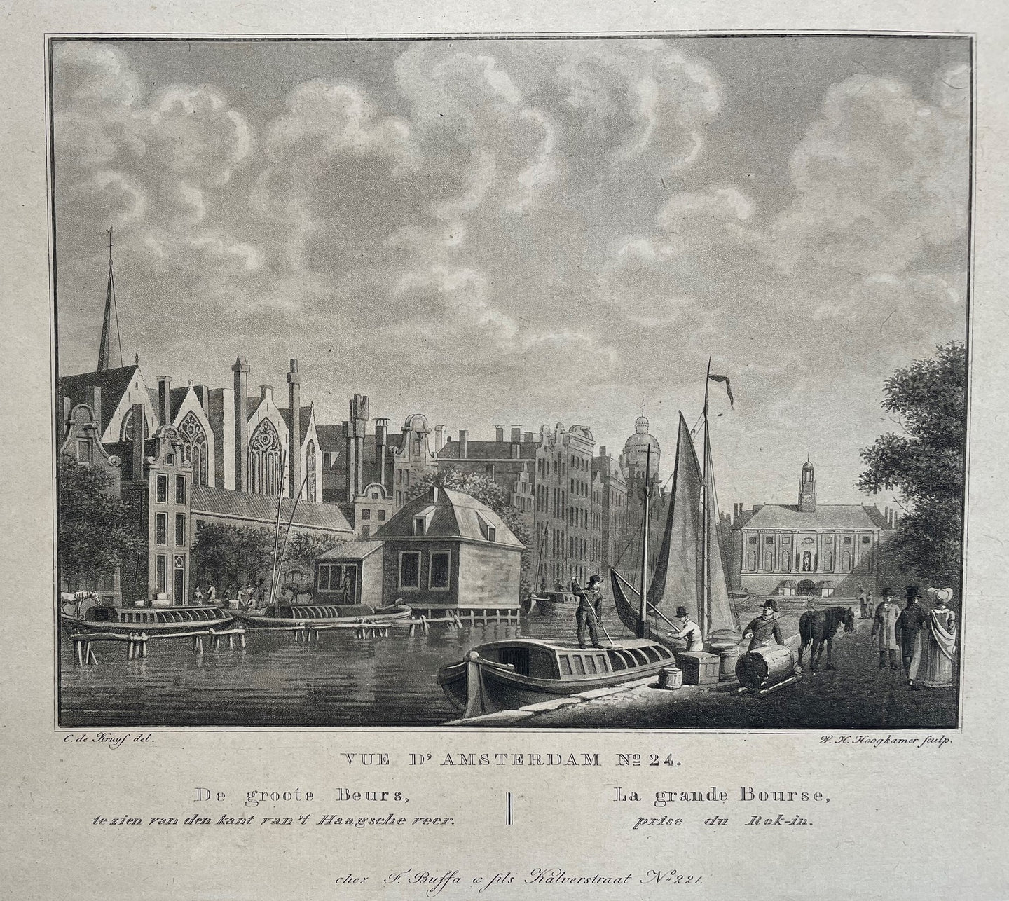 Amsterdam Rokin Beurs - C de Kruyff / F Buffa - 1825