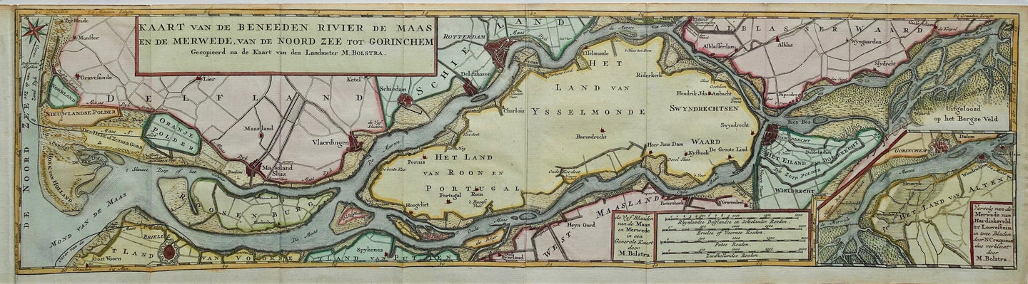 Holland Maasmonding, Merwede - I Tirion / M Bolstra - ca. 1745