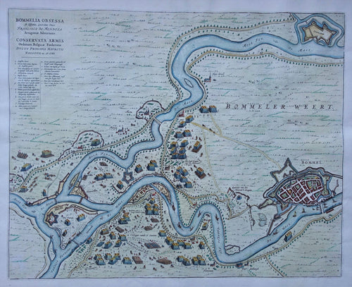 Zaltbommel en Bommelerwaard Beleg Zaltbommel 1599 - J Blaeu - 1649