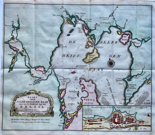 Brazilië Todos os Santos Bay San Salvador Brazil - I Tirion - 1766