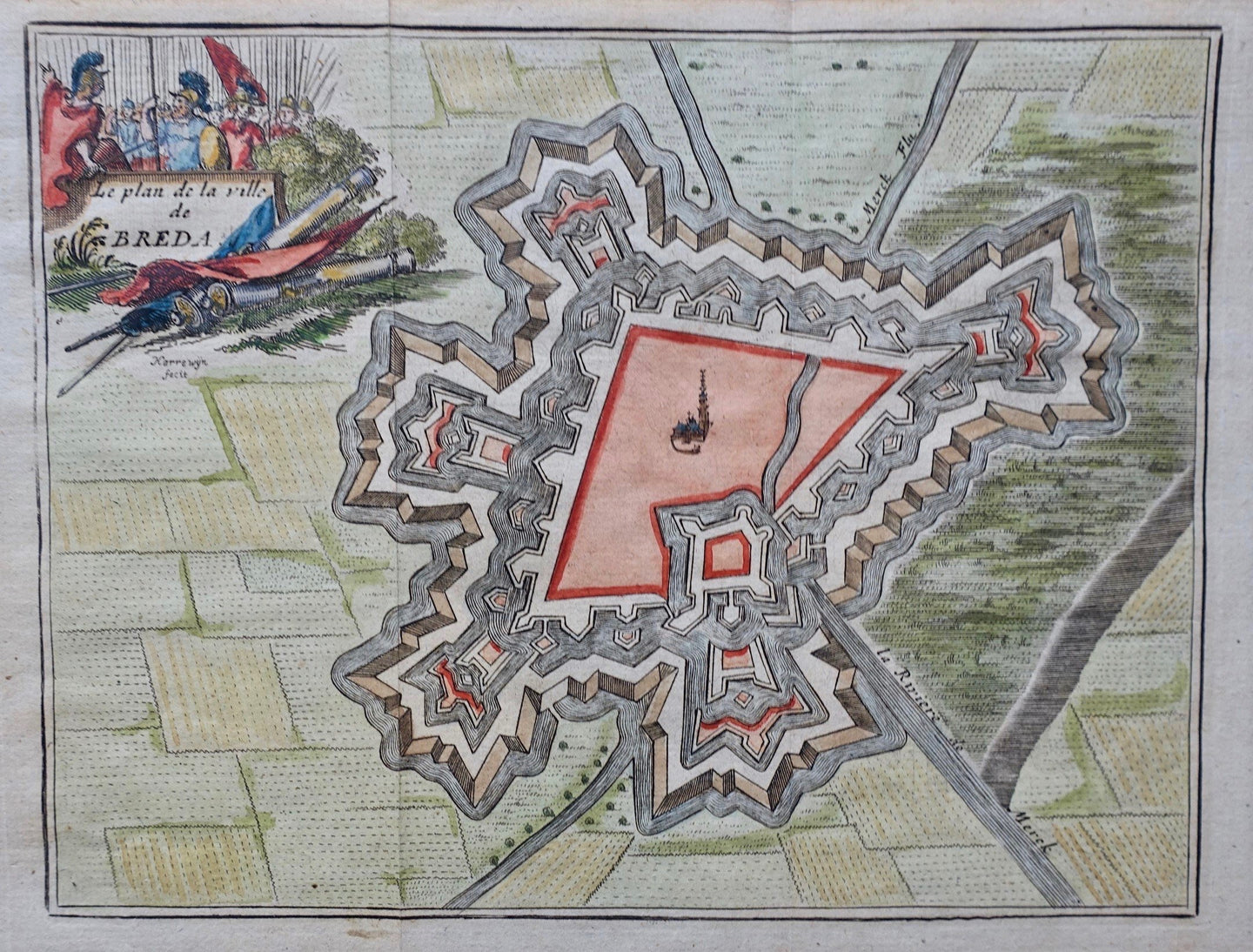 Breda Stadsplattegrond - F Harrewijn - ca. 1700