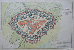Breda Stadsplattegrond - GL Le Rouge - 1747