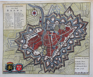 Breda Stadsplattegrond - I Tirion - 1740