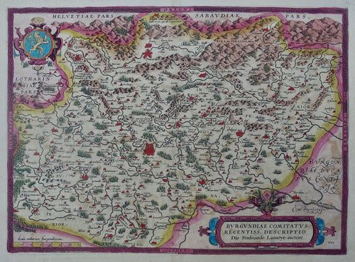 Frankrijk Burgundy Franche-Comté France - A Ortelius / JB Vrients - 1612