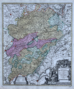 Frankrijk Bourgogne Burgundy France - JB Homann - circa 1720