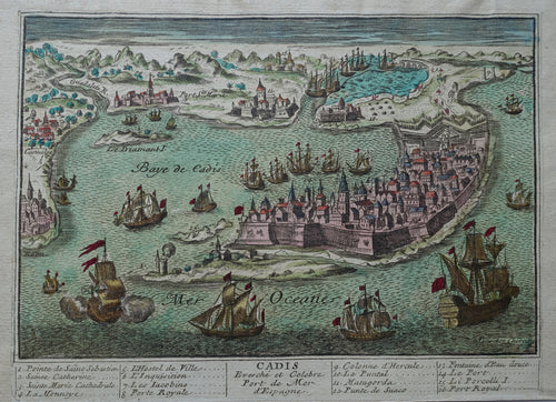 Spanje Cádiz - J Chereau - circa 1725