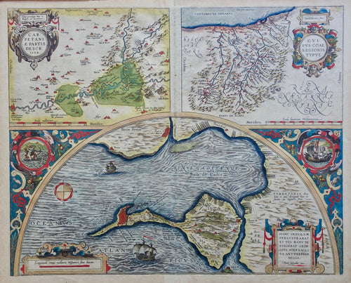 Spanje Cádiz Golf van Cádiz Gipuzkoa Toledo Bay of Cadiz Spain - A Ortelius - 1574