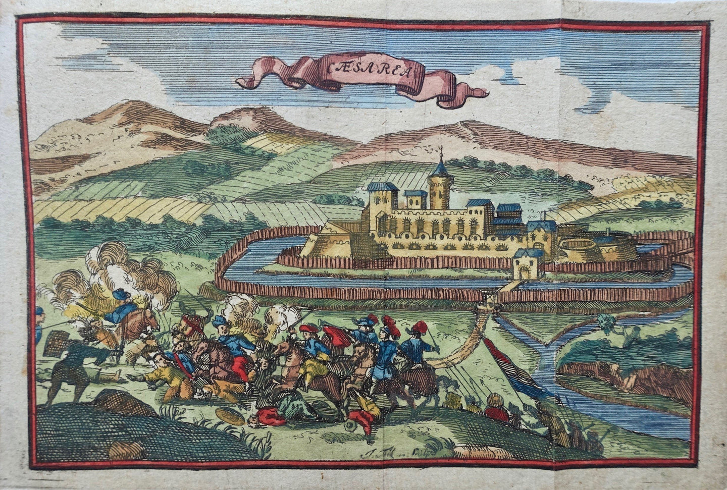 Israël Heilige Land Caesarea Holy Land  - JB Metzger - 1711