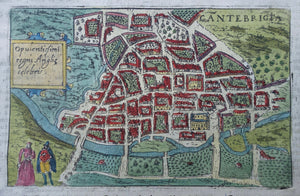 Engeland Cambridge Stadsplattegrond British Isles Plan of Cambridge England - F Valegio / A Lasor à Varea - 1713