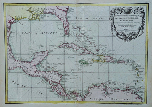 Amerika Midden-Amerika America Caribbean Gulf of Mexico - Giovanni Antonio Rizzi Zannoni / Jean Lattré - ca 1783