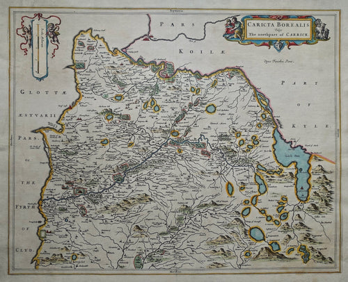 Schotland Carrick (North) Scotland British Isles - J Blaeu - ca 1654
