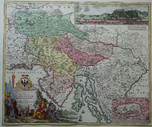 Slovenië Kroatië Istrië Slovenia Croatia Istria - JB Homann - ca 1720