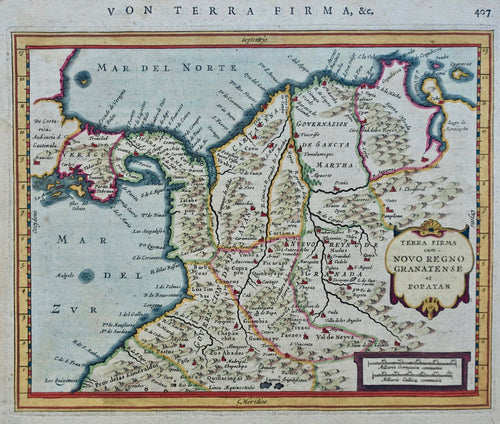 Colombia - Mercator / Hondius / Janssonius - circa 1630