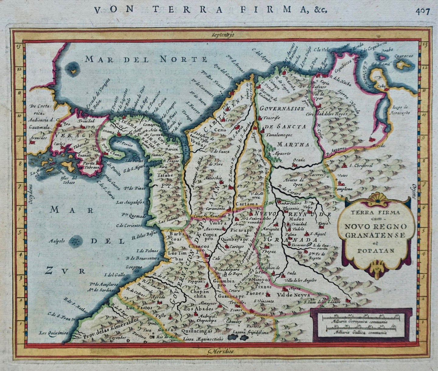 Colombia - Mercator / Hondius / Janssonius - circa 1630