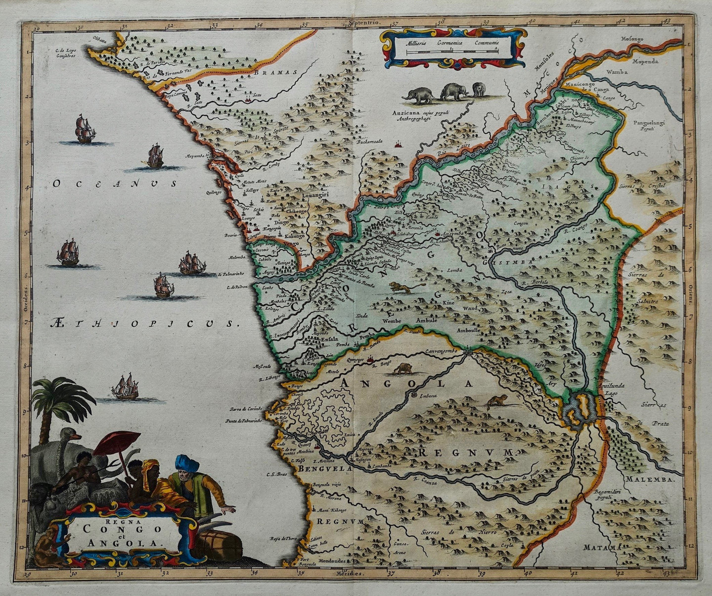 Angola Congo - O Dapper / J van Meurs - 1676
