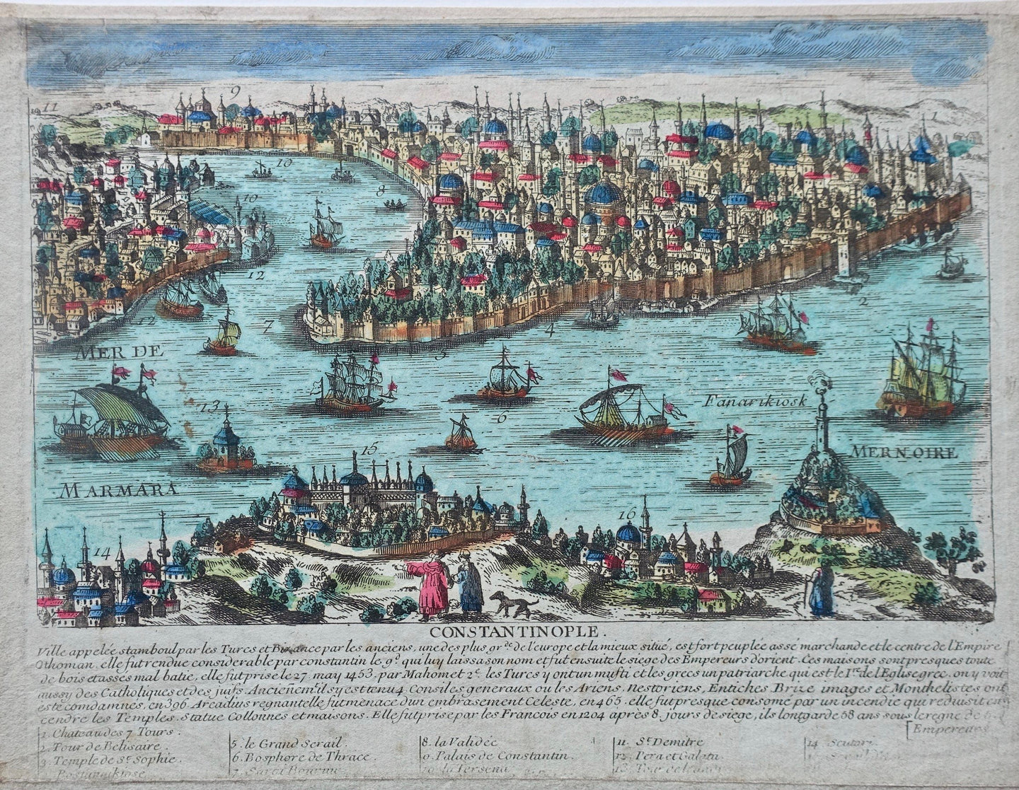 Turkije Istanbul Constantinople Turkey - Jacques Chereau - ca 1725