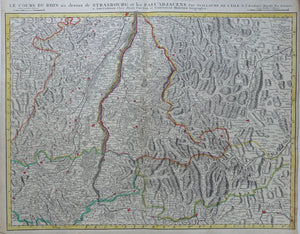 Frankrijk Duitsland Straatsburg Rijn France Germany Strasbourg Rhine - J Covens & C Mortier - ca 1735