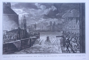 Delfshaven Overstroming 1775 - H Kobell / N van der Meer / J Allart - 1778
