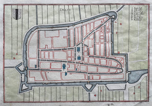 Delft Stadsplattegrond - C Merian - 1659