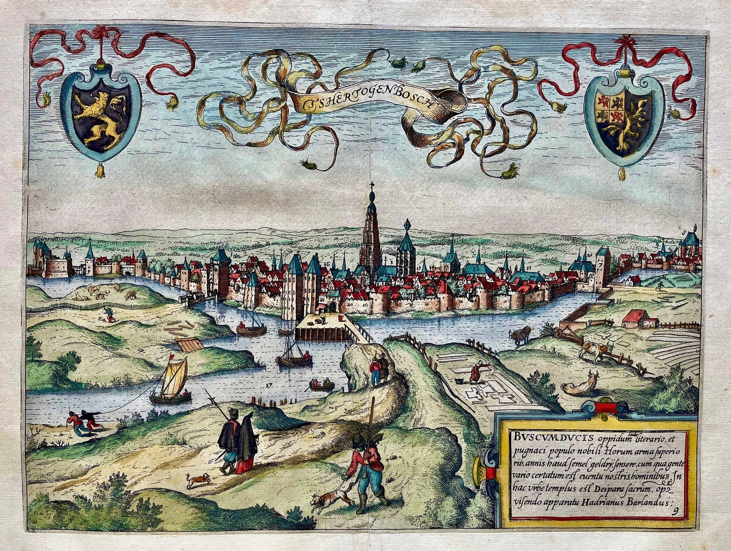 Den Bosch Aanzicht van 's-Hertogenbosch - WJ Blaeu / L Guicciardini - 1613