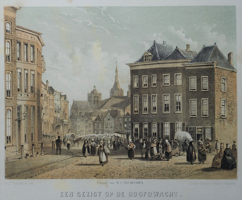 Den Bosch 's-Hertogenbosch Markt Hoofdwacht - GJ Bos Emrik& Binger WC van Heusden - ca 1860