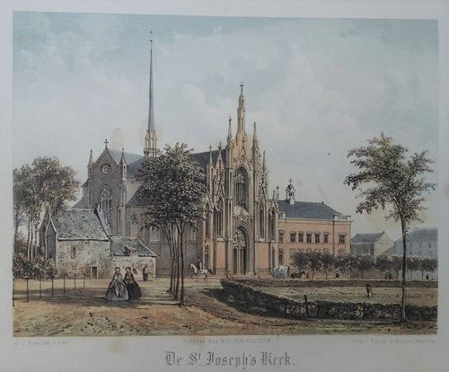 Den Bosch 's-Hertogenbosch Sint Josephstraat Sint Jozefkerk - GJ Bos Emrik& Binger WC van Heusden - ca 1860