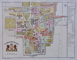 Den Haag Stadsplattegrond 's-Gravenhage - A Braakensiek / Wed Borleffs & ten Have - circa 1860