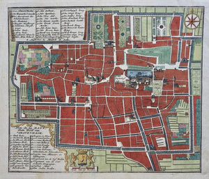 Den Haag Stadsplattegrond van 's-Gravenhage - H de Leth - 1740