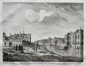 Den Haag trekvaart Delft -'s Gravenhage bij het Zieken - La Fargue / Le Charpentier / P Fouquet - circa 1775