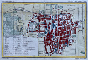 Den Haag Stadsplattegrond 's-Gravenhage - J Kuijper / H Suringar - ca. 1867