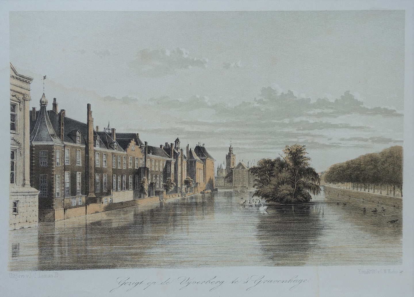 Den Haag Vijverberg 's Gravenhage - CW Mieling - 1863