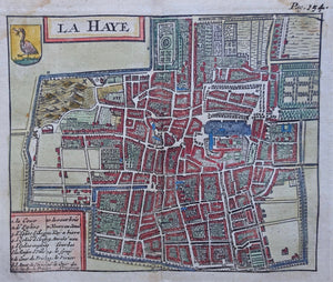 Den Haag Stadsplattegrond 's Gravenhage - H Wetstein - 1697
