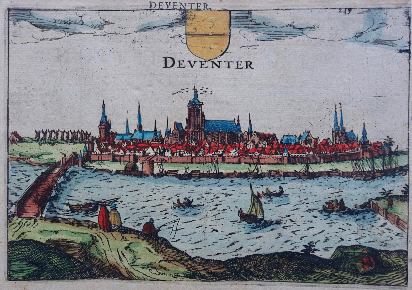 Deventer Gezicht op de stad - L Guicciardini - 1613