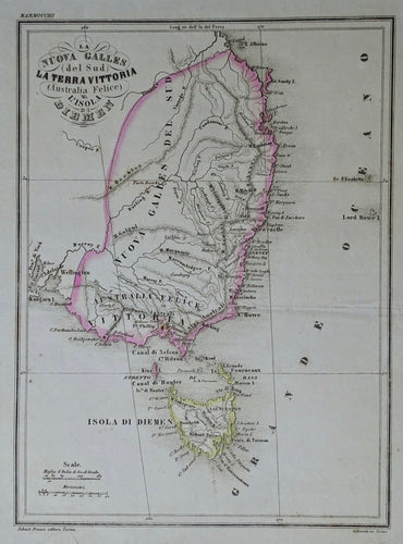 Australië Australia Victoria New South Wales Tasmania - G Bonatti - ca 1850