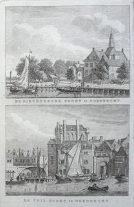 Dordrecht Rietdijkse poort en Vuilpoort - KF Bendorp - 1793