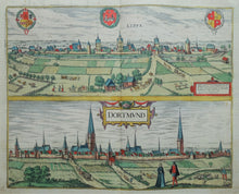 Afbeelding in Gallery-weergave laden, Duitsland Dortmund Lippstadt Germany - G Braun &amp; F Hogenberg / J Janssonius - 1657