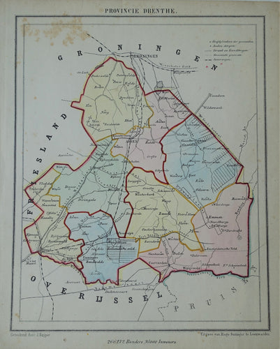 Drenthe, provincie - Kuijper/Suringar - 1877