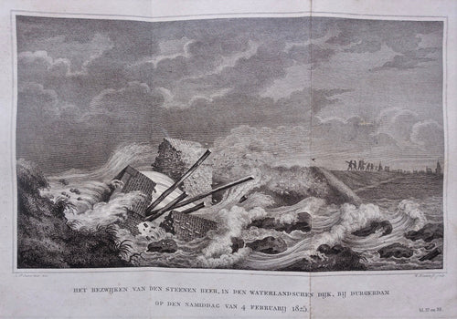 Durgerdam Amsterdam-Noord Watersnood Dijkdoorbraak 1825 Floods - HP Oosterhuis / W Nieuwhoff - 1826