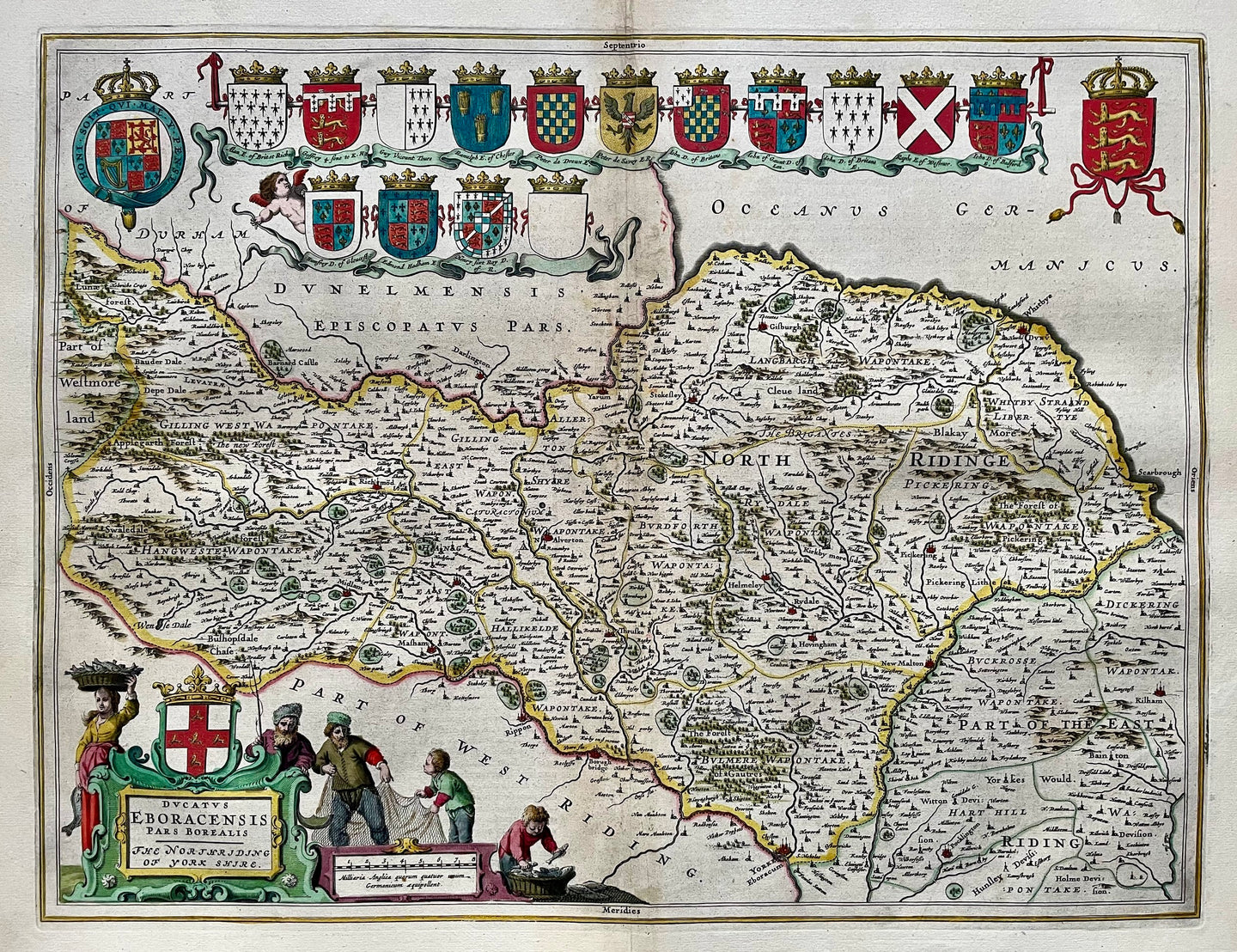 Engeland North Riding of Yorkshire England British Isles - J Blaeu - circa 1659