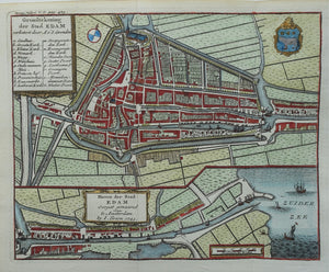 Edam Stadsplattegrond - I Tirion - 1743