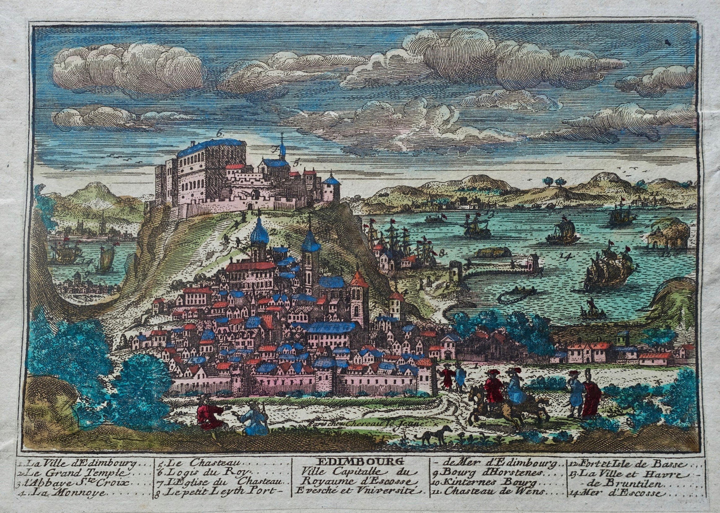 Schotland Edinburgh Scotland British Isles - J Chereau - ca 1725