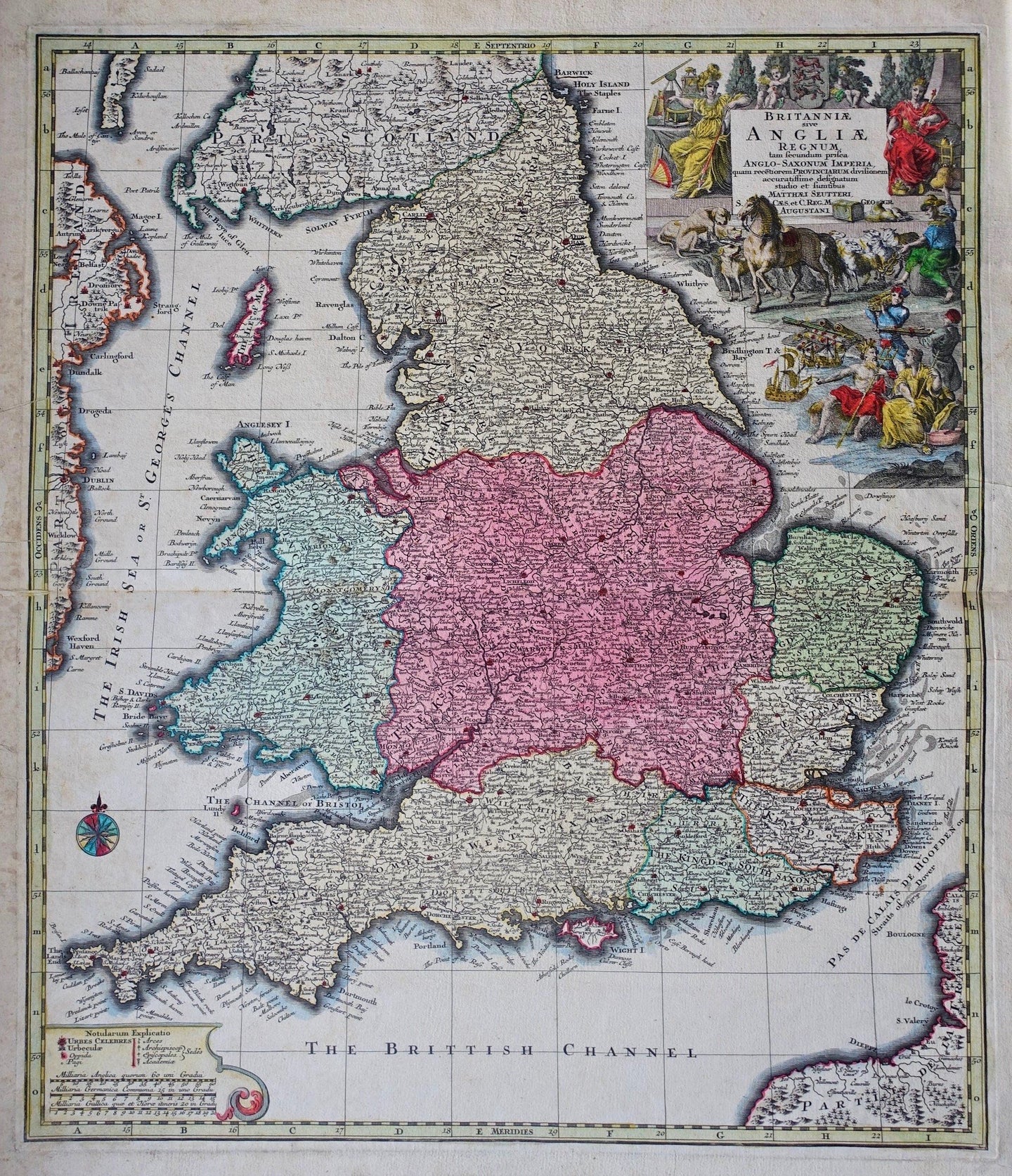 Engeland British Isles England - M Seutter - ca 1730