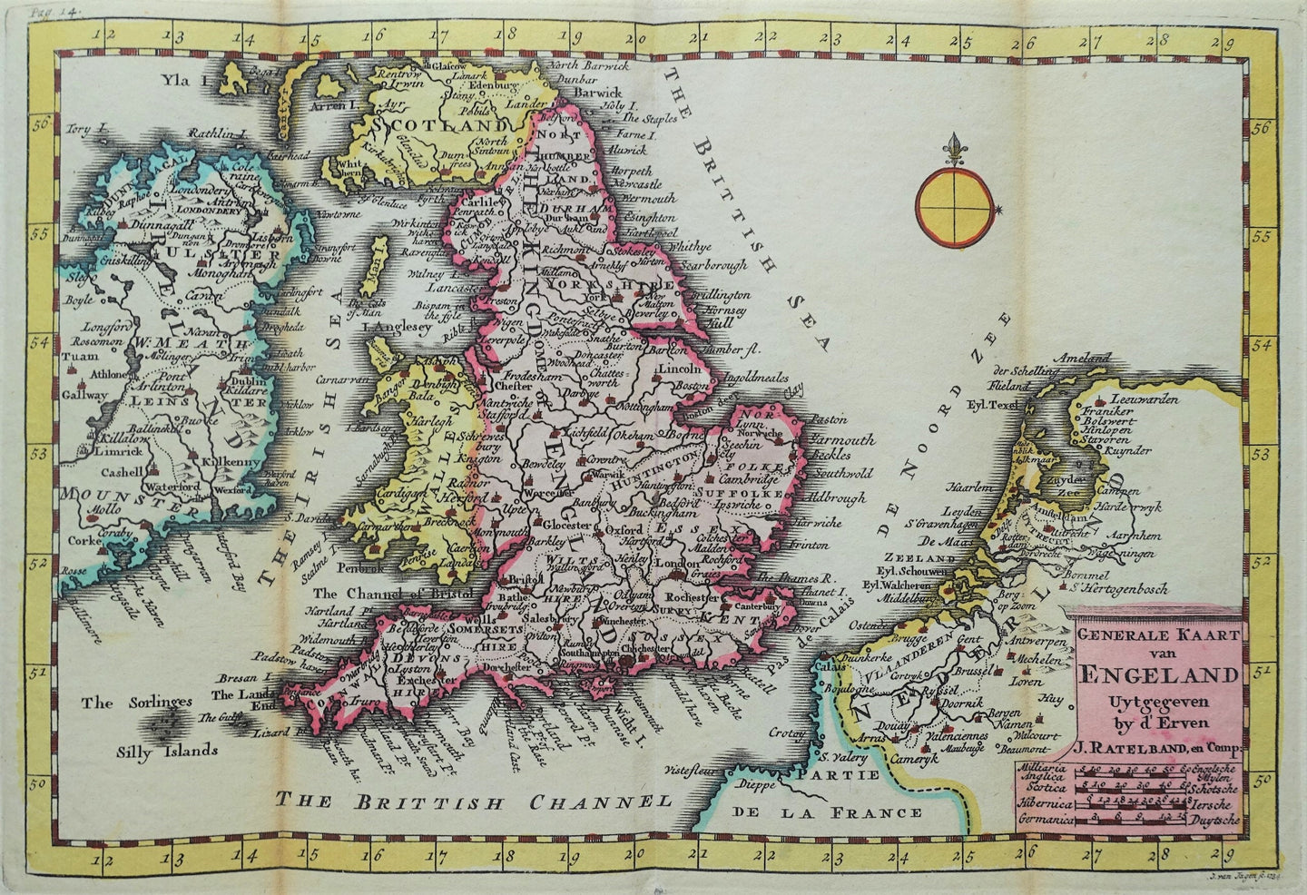 Engeland British Isles England - B van Gerrevink en erven Ratelband - 1747
