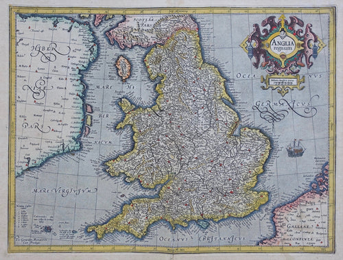 Engeland British Isles England - G Mercator / J Hondius - 1619