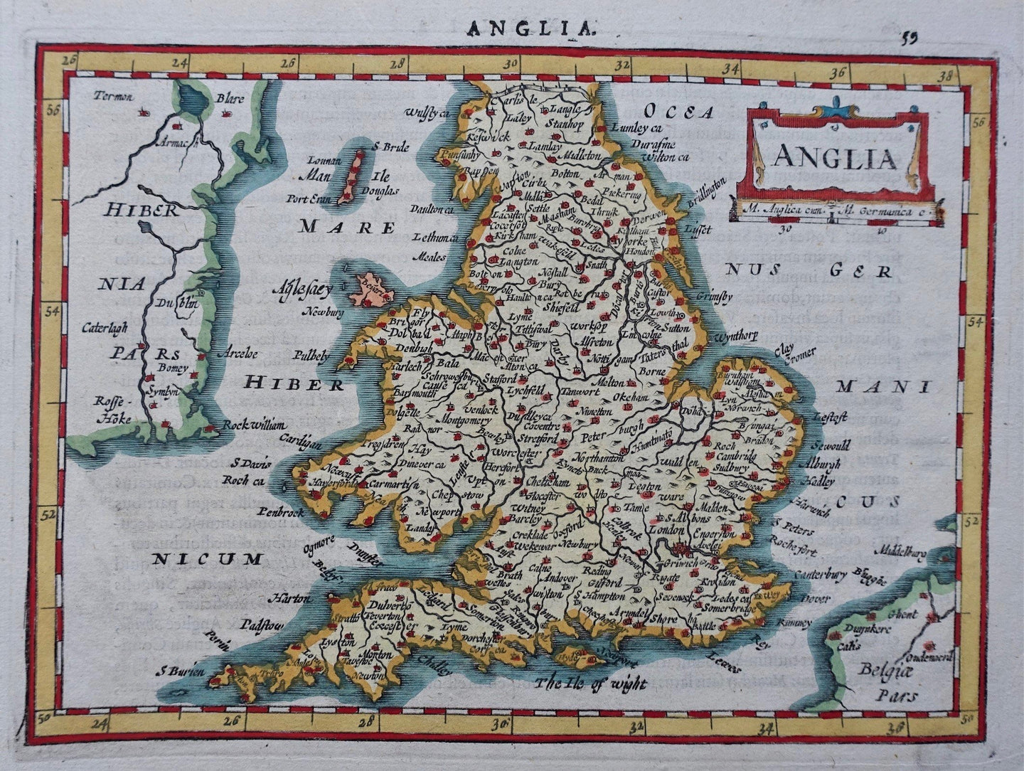 Engeland British Isles England - Mercator / Hondius / Janssonius - 1628