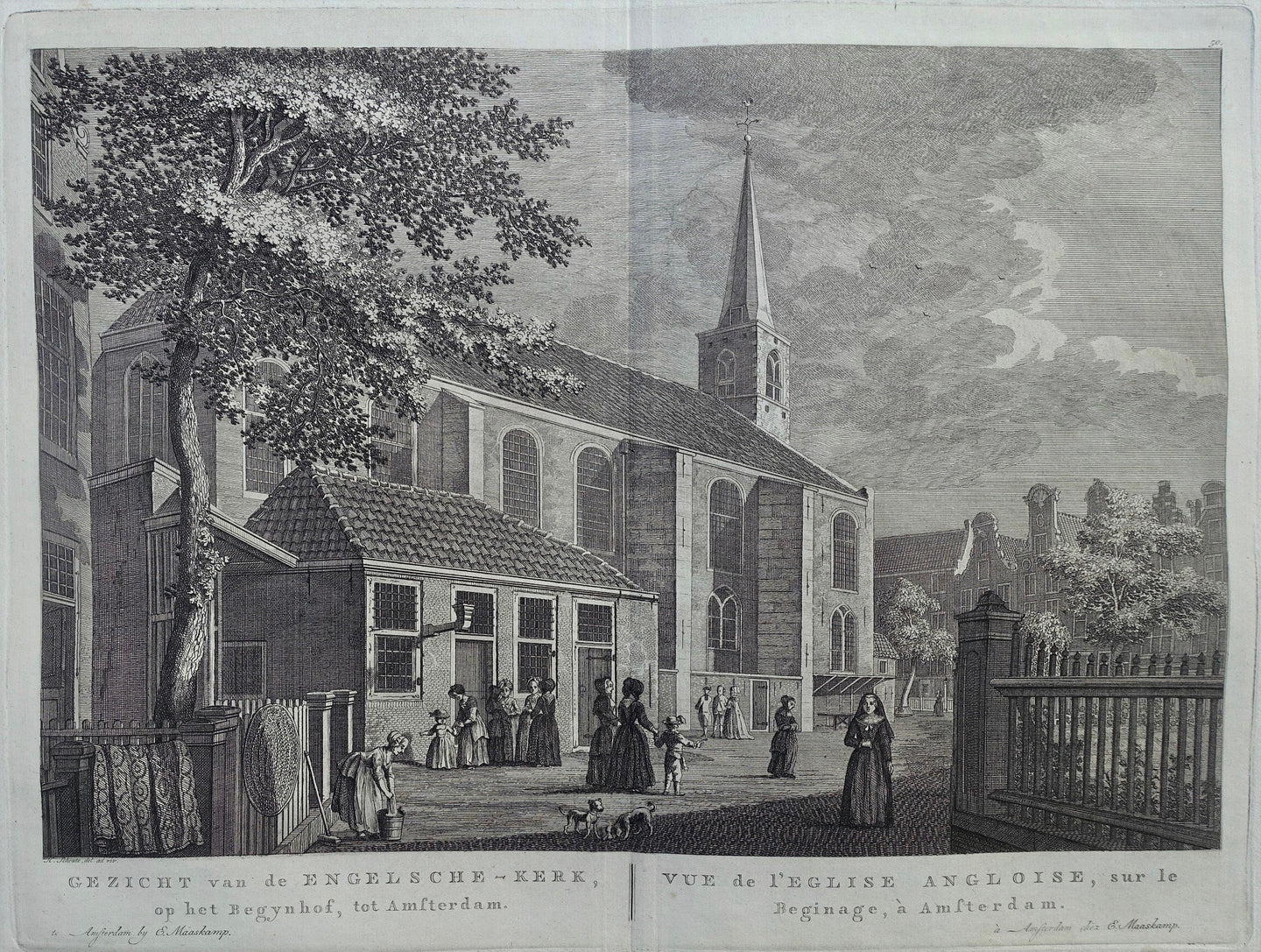 Amsterdam Engelse Kerk Bagijnhof - P Fouquet / E Maaskamp - 1805