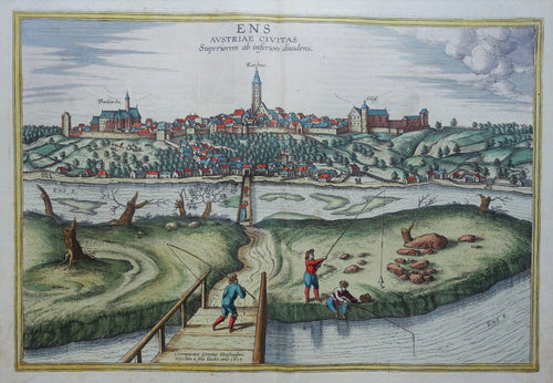 Oostenrijk Enns Austria - G Braun & F Hogenberg / J Janssonius - 1657